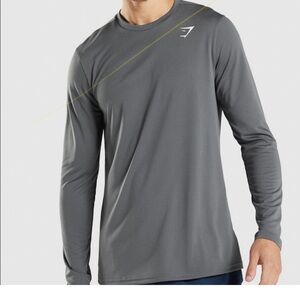 Gymshark Arrival long sleeve t-shirt blue gray color small